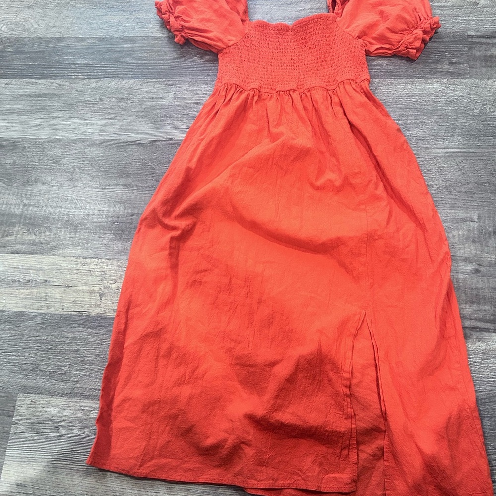 Chic Coral Casual Dress for Women